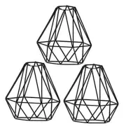 Lighting Metal Cage Lampshade for Pendant Light Cord Kit Vintage Lamp 3 Packs