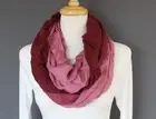 Pink ombre scarf circle infinity gauze endless loop long scarf light dark pink