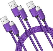 Basesailor USB to USB C Cable 3Pack 1/2/3M,Type C Fast Charging Charger Cord for iPhone 15 16 Plus Pro Max,iPad Air 4 5,Mini 6 7,Samsung Galaxy S25 S24 S23 Ultra,A74 A73 A33 A34 A54 A53,Z Flip Fold