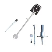 Deluxe Shooting Walking Stick Leather Seat Folding Stool Interchangeable Foot