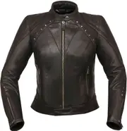 Modeka Jessy Gem, leather jacket perforated women , color: Black , size: 40