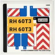 LEGO STICKER SHEET 60324 Mobile Crane City Decals Stickers Town Construction