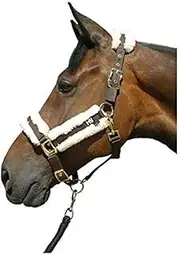 Hy Sheepskin Head Collar (UK Size: Full) (Brown/Cream)