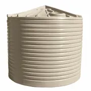 Clark Tanks 13600L Round Poly Water Tank - Beige