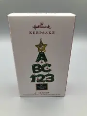 A+ Teacher 2019 Hallmark Keepsake Ornament ABC 123 Tree green NEW