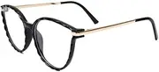 AOOLIA Blue Light Filter Glasses for Men and Women, TR90 Frame Anti-Blue Filter Glasses Computer Gaming Without Prescription Glasses, black, 54-18-142