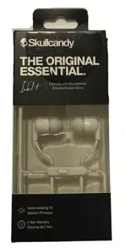 Skullcandy Ink'd + In-Ear Earbud w/Microphone Noise Isolating Fit -Mod White