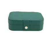 Jewelry Box Women Travel Portable Elegant PU Leather Rings Earrings Necklace Storage Organizers Case Green
