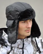 Mil-Tec MA1 Aviator, fur cap , color: Black , size: XL