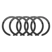 5Pcs Magnetic Adapter Ring, C-Shape Wireless Charger Conversion Kit, Black