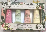 Crabtree & Evelyn Hand Therapy Set of 4- 0.9oz each Lily Summer Hill Pomegranate