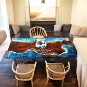 36"x24" Ocean Wave Epoxy Resin Kitchen Slab Dining Table Modern Console Bar Desk