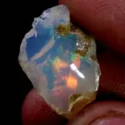 05.90Ct Original AAA+ Ethiopian "Play-Of-Color" Fire Opal Rough Natural Gemstone