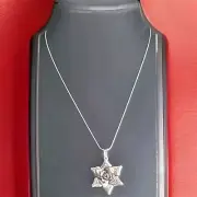 Erick's Sterling Silver Cord and Rose Pendant Set Taxco.925