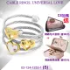 【CHARRIOL 夏利豪】Cable Rings鋼索戒指 Universal Love情人3心S款-加雙重贈品 C6(02-124-1253-1-S)