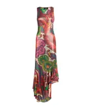 Etro Maxi Floral Printed Laminated Jersey Dress IT40,IT44,IT42,IT38,IT46 color