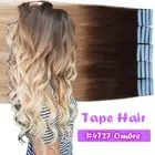 Highlight# Thick Tape in Russian Remy Human Hair Extensions Invisible Skin Weft