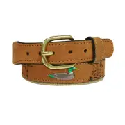 Zep-Pro Embroidered Leather Canvas Belt MALLARD DUCK Mallards pick your size