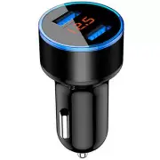 Dual 3.1A USB Car Fast Charger Socket Power Adapter LED Voltmeter Waterproof