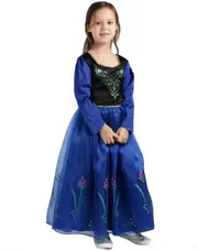Costume Bay Girl's Long Sleeve Anna Dress Frozen Costume Elsa Anna Queen Princess Girl Birthday Party Dress Tutu Book Week Halloween