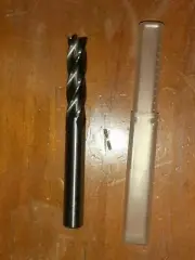 16mm CO-HSS extra long Endmill OD 16mm shank, OL 122mm, FL 65mm. 4 flutes