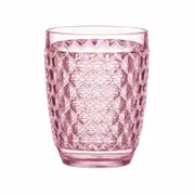 Tate Geometric 350ml Acrylic Tumbler Drinking Water/Juice Cup Set - Strawberry