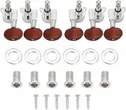 SustVita Guitar Tuning Pegs Set, 3L3R Locking Tuners for Acoustic Electric Guitar - Outlast Machine Heads for Precision Tuning (Silver)