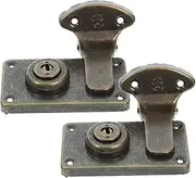 LOORGVEL 2Pcs Vintage Bronze Suitcase Lock Hasps Decorative Latch for Luggage Boxes Briefcases User Friendly Clasp Lock for Enhanced Security Versatile Applications