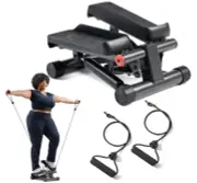 Mini Stepper Exercise Machine with Resistance Bands – Full Body Cardio Stair Ste