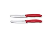 Victorinox Steak & Tomato Knife Pistol Grip 11cm Red Set x 2 Knives