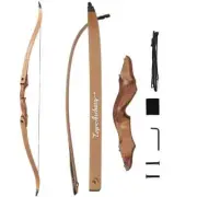 Handmade Wood Recurve Bow 30-50lbs Split Takedown Hand for Target Accessories
