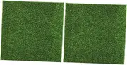 2Pcs Lifelike Artificial Grass Mat for Garden Miniature Decoration PVC Turf for DIY Craft Flat Smooth Surface for and Shadowbox Scenes