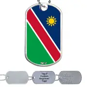 Namibia Flag Military Dog Tag Necklace - Customized