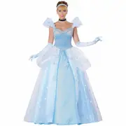 Cinderella Deluxe Ball Gown Princess Story Book Week Adult Womens Costume