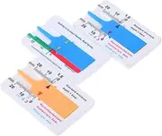Generic 3pcs Tread Depth Gauge Tires Cars Car Tire Tread Depth Ruler Depth Gauge Tool Brake Lining Gauge Tire Depth Gauge Dial Brake Disc Tire Depth Gauge Plastic