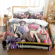 v38 Bed Sheets Anime Disastrous Life Of Saiki K Bedding Set,Duvet Cover Bed Set Quilt Cover Pillowcase,King Queen Twin Size Boys Girls Adults 3-Piece