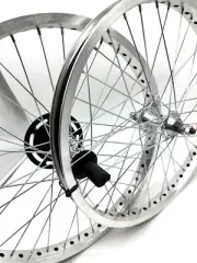Mongoose Genuine 2022 Pro Class Style 36H Wheelset- Satin Finish Silver/Red Tape