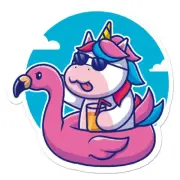Unicorn Flamingo Pool Vinyl Decal Sticker - ebn11941