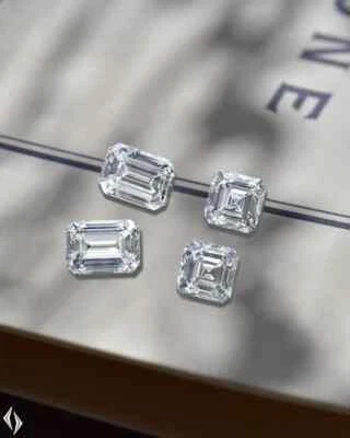 3Ct Lab Grown Asscher Cut Diamond VVS1 D Color Loose Stone – CVD Certified
