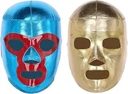 Nacho Libre and Ramses (2 Pack) | Authentic Lucha Libre Costume - Adult Size | Mascaras de Luchador by Three Mask | Made in Mexico