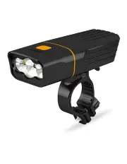 [KILIROO] USB Rechargeable Bicycle Bike Light with Tail Light Waterproof 3 Bulbs in Black