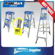 TradeMark Ladder Double Sided 6ft 1.8m 6 Step 175kg Safety Punch LA11
