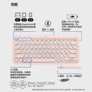 羅技K380藍牙網紅鍵盤IPAD平板電腦桌機手機辦公游戲打字專用