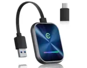 Wireless CarPlay Adapter 2024 Upgraded, 2 in 1 Wireless CarPlay & Android Auto