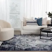 Brand Ventures Mansour Incan Blue Geometric Rug
