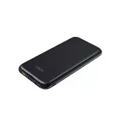 10000mAh USB-C PD Port Slim External Battery Power Bank Portable Charger Black