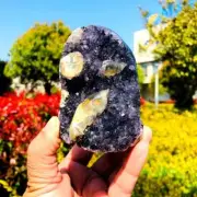 544g Natural Amethyst Geode Mineral Specimen Crystal Quartz Energy Decoration