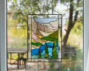 Custom Panel Mothers Day Gift Mountain Window Hanging Banff National Park