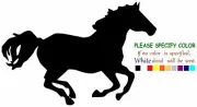 Galloping Horse Vinyl Decal Sticker Car Window Bumper Wall Laptop 7"