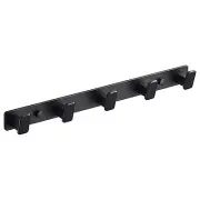 Coat Hook Wall Rack Hanger - Black Coat Rack with 5 Hooks Wall Hooks for Hang...